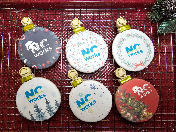 Logo ornament cookies